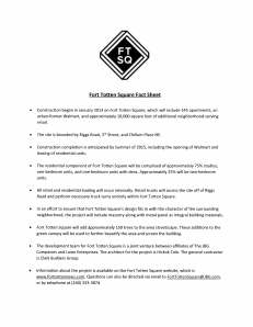 Fort Totten Square Fact Sheet