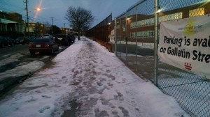 Hamilton Street sidewalk in front of DOES building