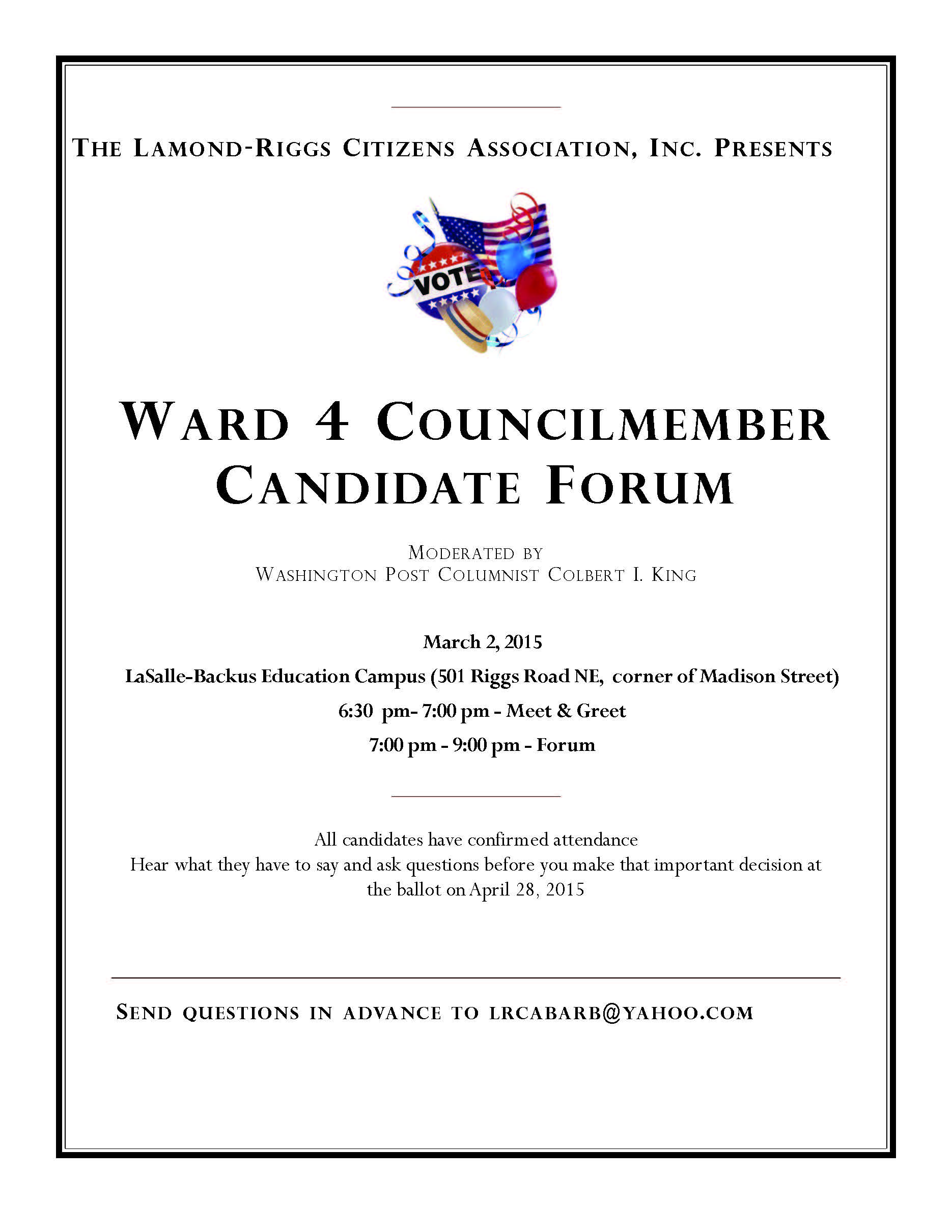 LRCA March 2 Forum Flyer
