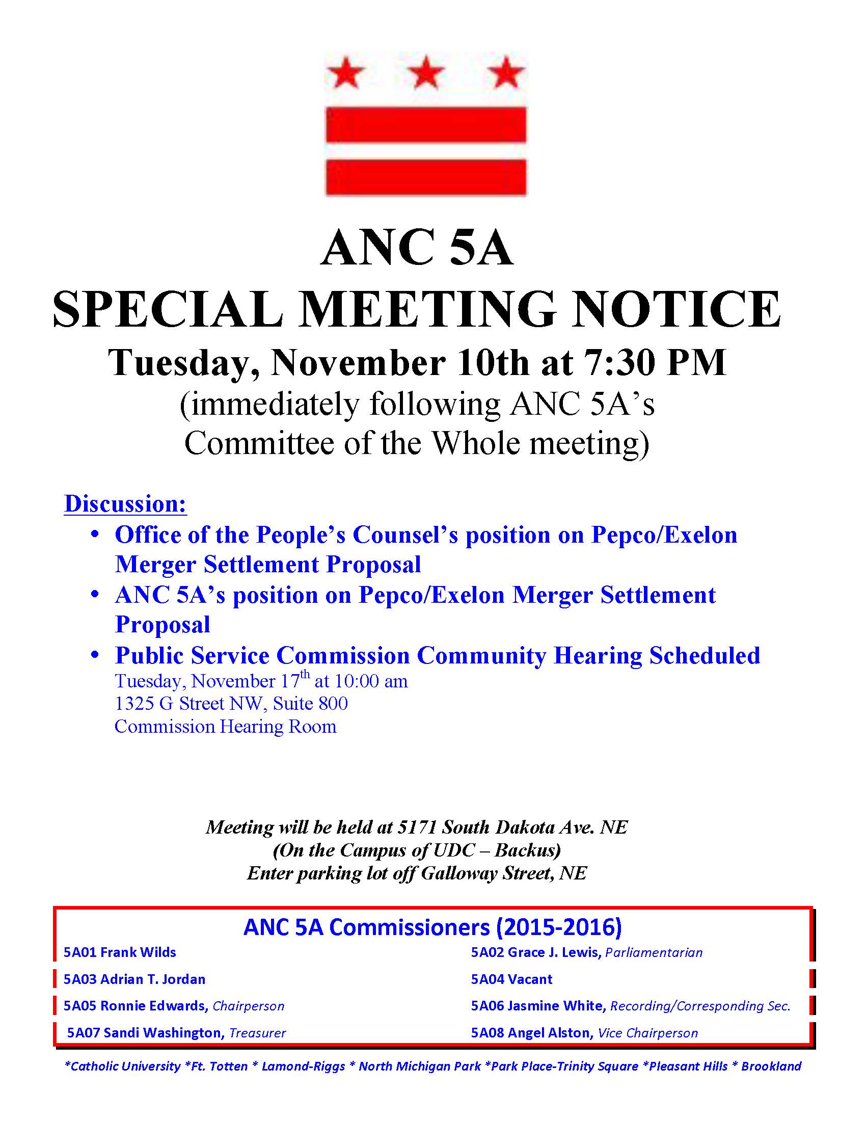 ANC 5A Nov 2015 Special Meeting Notice