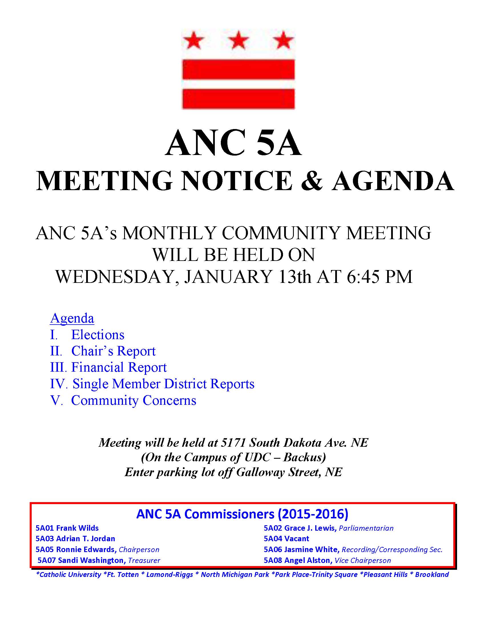 ANC 5A January Meeting Notice