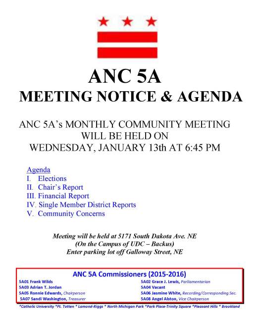 ANC 5A January Meeting Notice
