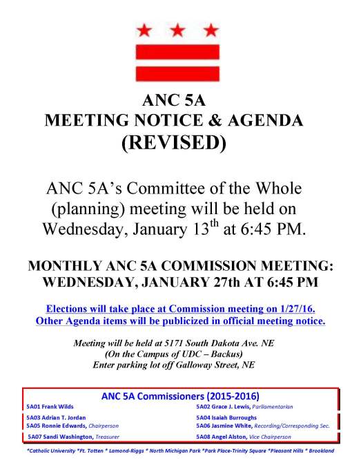 ANC 5A UPDATED January Meeting Notice