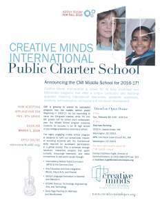 Creative Minds Intl Public Charter School Handout