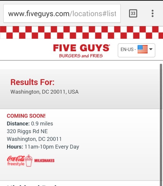 Five Guys FTSQ location